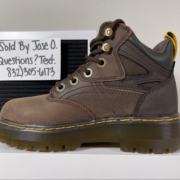 DR DOC MARTENS PLENUM WATERPROOF STEEL TOE WORK BOOTS WOMENS SIZE 5 LEATHER HIKE - Picture 10 of 10